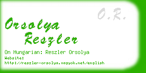 orsolya reszler business card